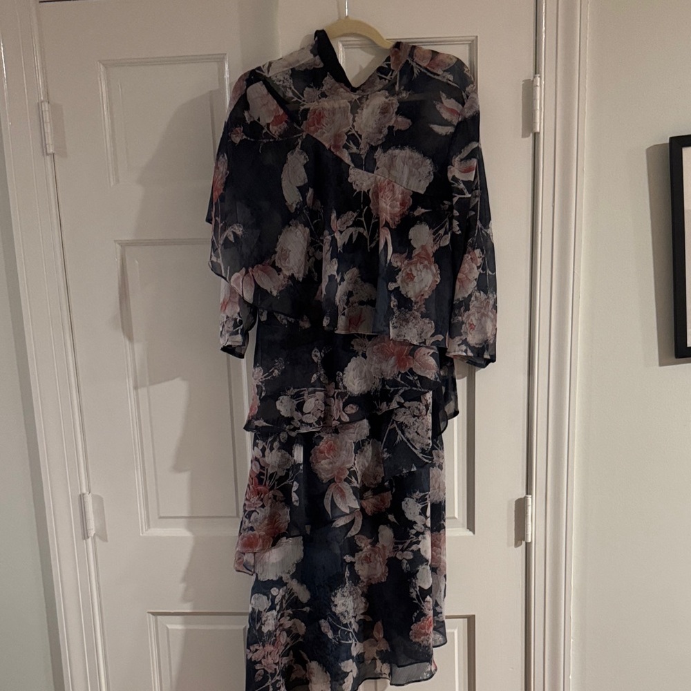 Hemant & Nandita multi tier floral dress